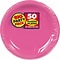 Amscan Big Party Pack 7W Round Bright Pink Plastic Plates, 3/Pack, 50 Per Pack (630730.103)