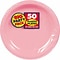 Amscan 7 Pink Big Party Pack Round Plastic Plates, 3/Pack, 50 Per Pack (630730.109)