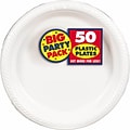 Amscan Big Party Pack 10.25 White Round Plastic Plate, 2/Pack, 50 Per Pack (630732.08)