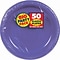 Amscan 10.25 Purple Big Party Pack Round Plastic Plate, 2/Pack, 50 Per Pack (630732.106)