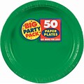 Amscan 7 Festive Green Big Party Pack Round Paper Plates, 6/Pack, 50 Per Pack (640013.03)