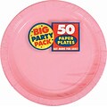 Amscan 7 Pink Big Party Pack Round Paper Plates, 6/Pack, 50 Per Pack (640013.109)