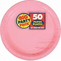 Amscan 9 Pink Big Party Pack Round Paper Plates, 5/Pack, 50 Per Pack (650013.109)