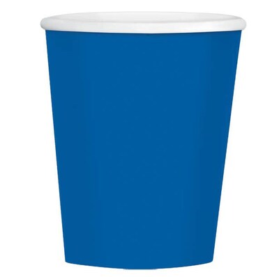 Amscan 12oz Royal Blue Paper Coffee Cup, 4/Pack, 40 Per Pack (689100.105)
