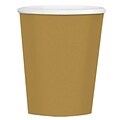 Amscan 12oz Gold Paper Coffee Cups, 4/Pack, 40 Per Pack (689100.19)