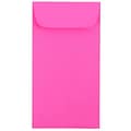 JAM Paper #7 Coin Business Colored Envelopes, 3.5 x 6.5, Ultra Fuchsia Pink, Bulk 500/Box (1526767H)