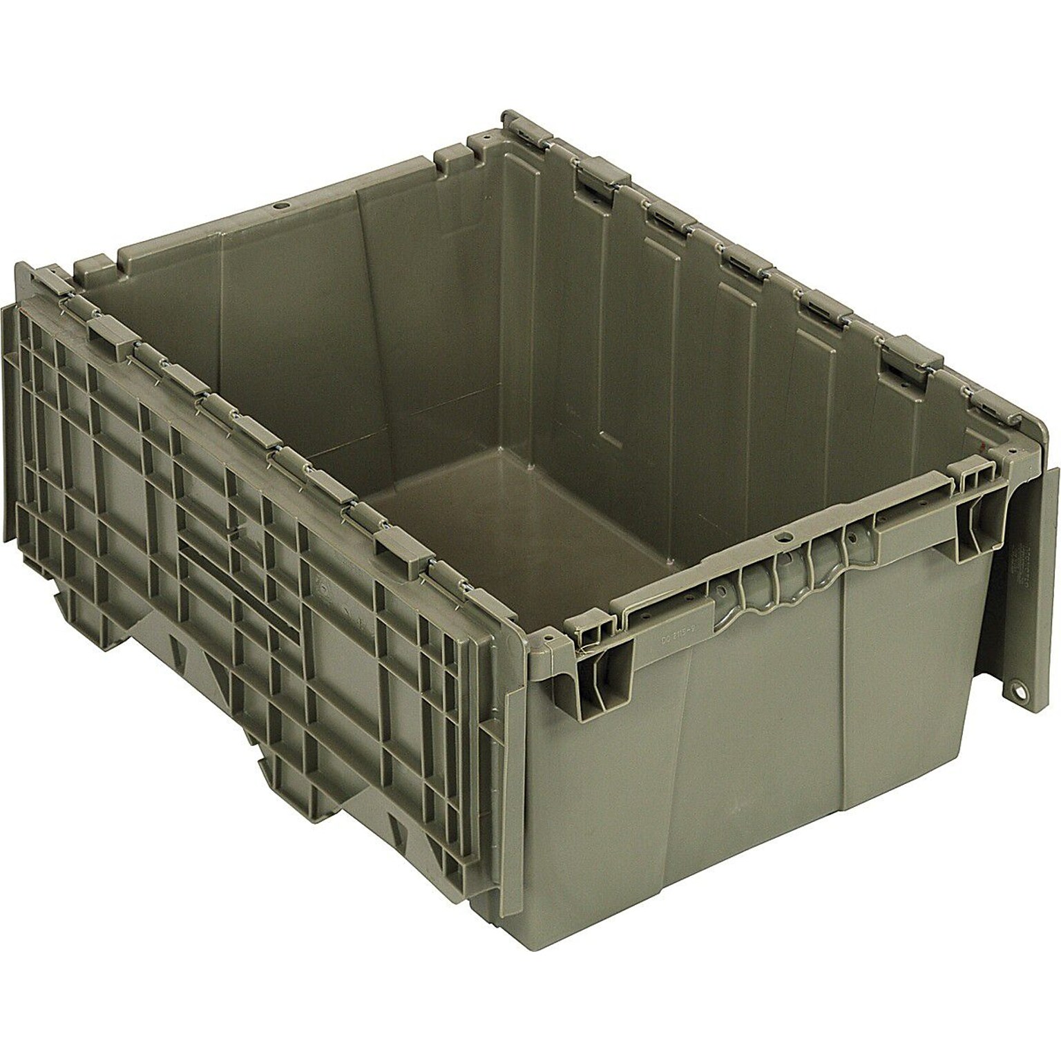 Quantum Storage Systems 36 Quart Storage Tote with Lid, Plastic, Gray (QDC2115-9)