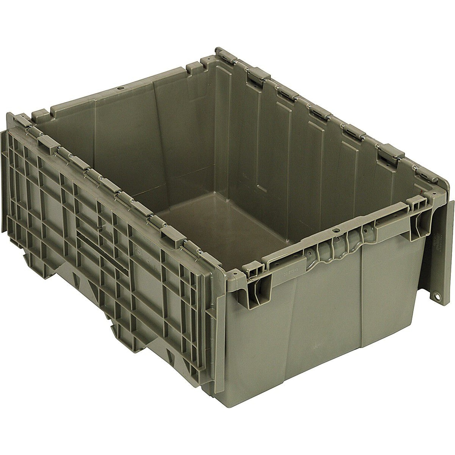 Quantum Storage Systems 9.50 Gallon Plastic Totes with Attached Lids