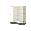 Waddell Colossus 60W x 66H x 20D Floor Case, Plaque Back, Champagne Finish