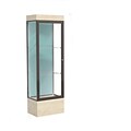 Waddell Edge 24x76x20 Lighted Floor Case, 12 base, Pewter Back, Dk. Bronze Fin, Chardonnay Base