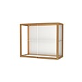 Waddell Heirloom 36W x 30H x 14D Wall or Top Case, White Back, Honey Maple Finish