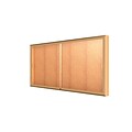 Waddell Legacy 72W x 36H x 4D Wall Case, Cork Back, Autumn Oak Finish, Gold Trim