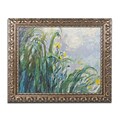 Trademark Global Monet The Yellow Iris 16 x 20 Ornate Framed Art (BL0682-G1620F)