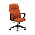 HON HON2071CU46T Gamut Fabric-Upholster Executive High-Back Office/PC Chair, Fixed Arms, Tangerine