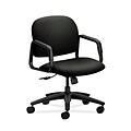 HON HON4002WP40T Solutions Seating Black Mid-Back Office/Computer Chair with Fixed Arms