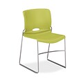 HON Olson Stacker High-Density Steel Stacking Chair, Lime Shell, 4/Carton (HON4041LM)