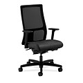 HON HONIW108AI10 Ignition Fabric-Upholstered Mesh Mid-Back Office/Computer Chair, Adj. Arms, Onyx