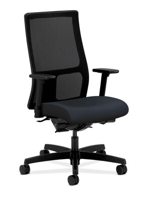 HON Ignition HONIW108WP37 Mesh Mid-Back Office/Computer Chair, Adjustable Arms, Navy Fabric