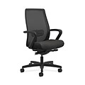 HON HONLWIM2FAB10 Endorse Fabric-Upholster Mesh Mid-Back Office/PC Chair, Fixed Arms, Black