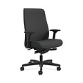 HON HONLWU2ACU19 Endorse Collection Fabric-Upholster Mid-Back Office/PC Chair, Adj. Arms, Iron Ore