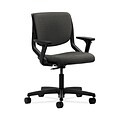 HON Motivate HONMT102AI10 Upholstered Back Office/Computer Chair, Adj. Arms, Onyx Shell, Onyx Fabric