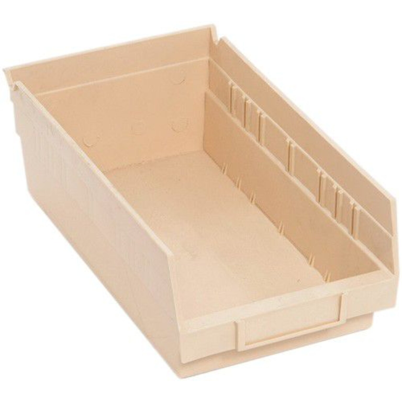 Quantum Storage Systems 11-5/8 x 6-5/8 x 4 Economy Shelf Bins, Ivory, 30/Carton (QSB102IVCS)
