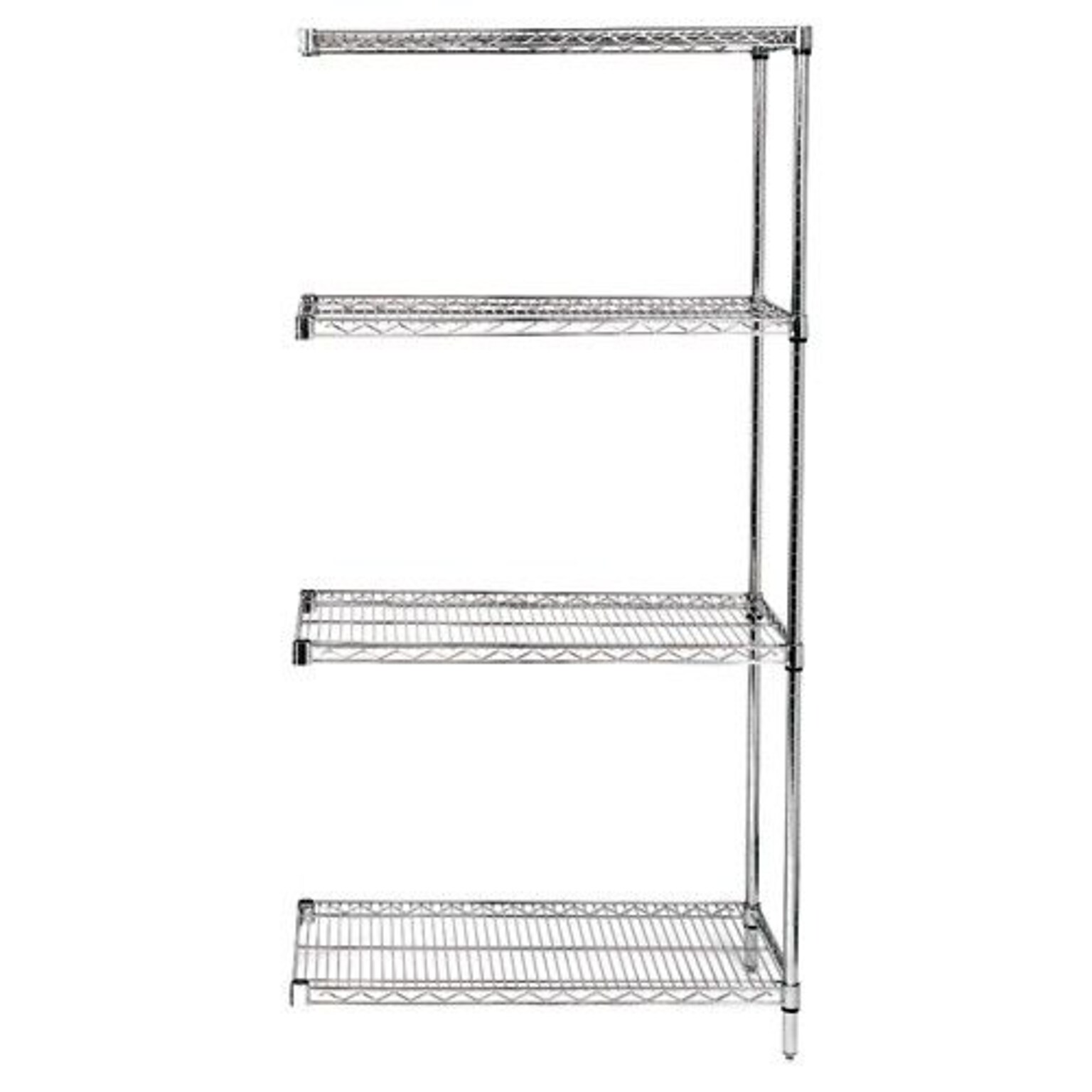 Quantum Storage Systems Adjustable Open Wire Shelving  Add-On Units, 48 x 24 x 74, Chrome (AD74-2448C)