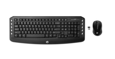 HP LV290AA USB Wireless Classic Desktop Keyboard with Optical Mouse, Black