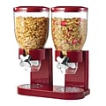 Honey Can Do Double Cereal Dispenser with Portion Control, Red and Chrome (KCH-06125)