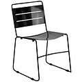Hercules Series Indoor-Outdoor Metal Stack Chair Black HA1BK