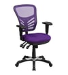 Flash Furniture Mid-Back Mesh Swivel Task Chair with Triple Paddle Control, Purple (HL0001PUR)