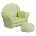 Flash Furniture Kids Microfiber Rocker Chair and Footrest, Green (SF03OTTOMICGRN)