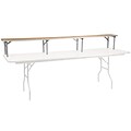 Flash Furniture 96 x 12 x 12 Birchwood Bar Top Riser with Silver Legs (XA96RS)