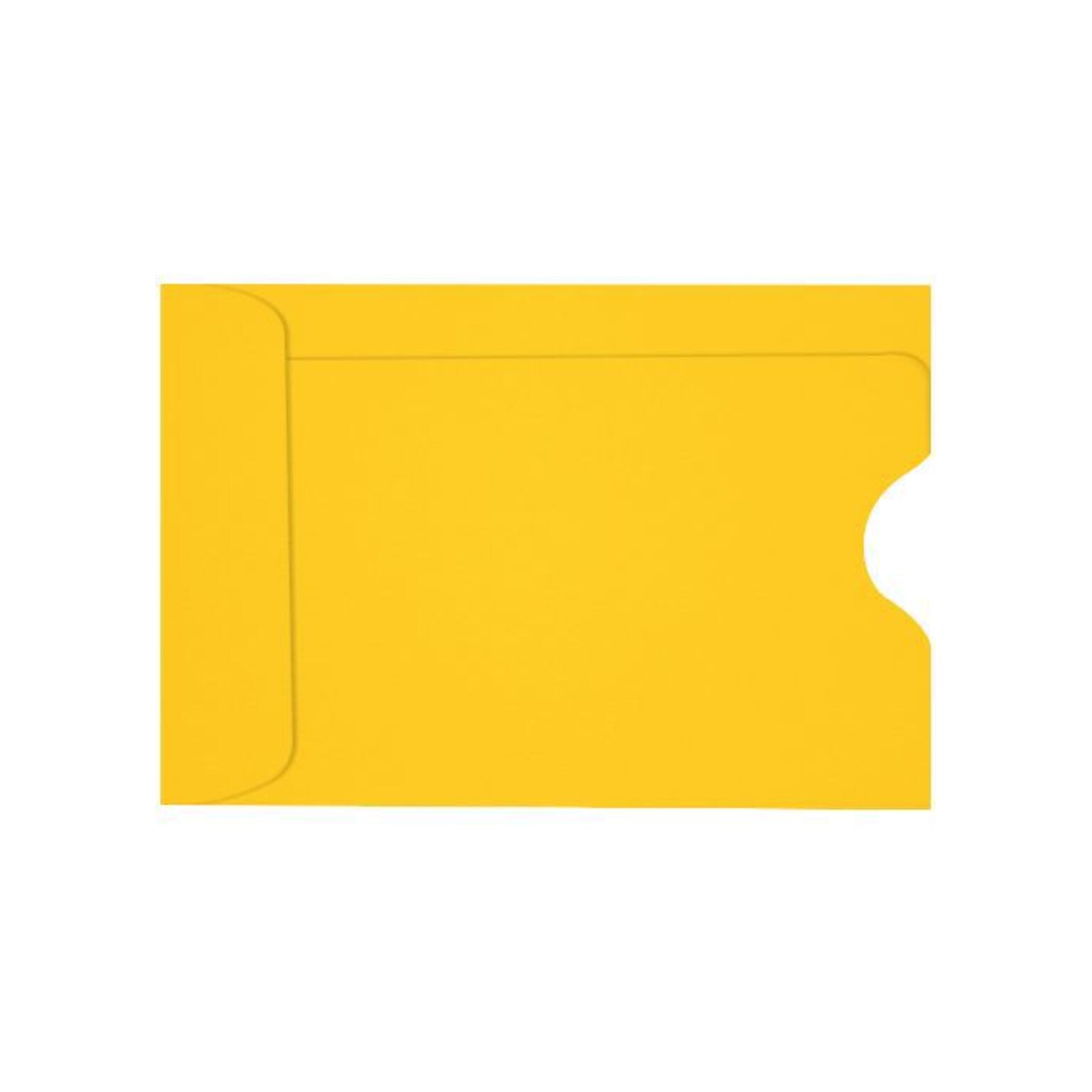 LUX Credit Card Sleeve 2 3/8 x 3 1/2, 50/Box, Sunflower (LUX-1801-12-50)