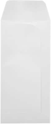 LUX Zip Currency Envelope, 3 1/4 x 7, White, 500/Box (SDI-24WW-500)