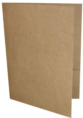 LUX 9 x 12 Presentation Folders, Standard Two Pocket, 18pt Grocery Bag Brown, 50/Pack (PF-GB-50)