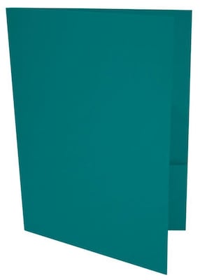 LUX 9 x 12 Presentation Folders, Standard Two Pocket, Teal, 50/Pack (LUX-PF-25-50)