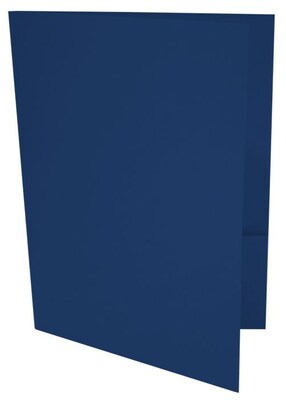 LUX 9 x 12 Presentation Folders, Standard Two Pocket, Navy Blue, 250/Pack (LUX-PF-103-250)