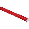 LUX 2 x 24 Mailing Tubes 1000/Box, Holiday Red (BP-P2024R-1000)