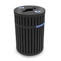 Commercial Zone Products® ArchTec Series, Parkview 3 45gal Recycling Receptacle, Black (728201)