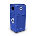 Commercial Zone Products Green Zone Series Recycled Polyethylene Recycle42 Recycling Container, 42 Gal., Blue (74610499)