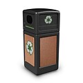Commercial Zone Products® Green Zone Series Recycle42 StoneTec® Recycling Container, Black with Sedona (72231499)