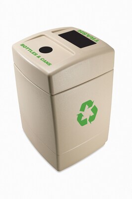 Commercial Zone Products® Green Zone Series Recycle55 Trash, Bottle and Can Recycling Container (745710)