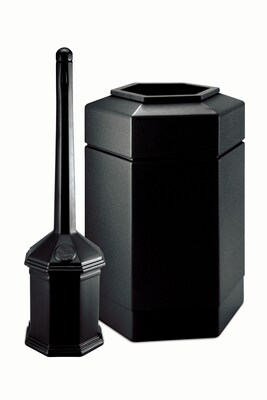 Commercial Zone Products® Smokers' Outpost® Site Saver/30gal Hex Combo Pack, Black (715201)