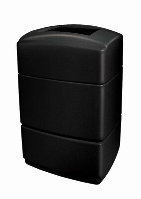 Commercial Zone Products PolyTec Series Rectangular Waste Container, Black, 40 Gal. (733101)