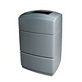 Commercial Zone Products® PolyTec Series 40gal Waste Receptacle, Shell Gray (770726)