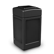 Commercial Zone Products® PolyTec Series 42gal Square Trash Can, Black (732101)