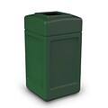 Commercial Zone Products® PolyTec Series 42gal Square Waste Container, Forest Green (732153)