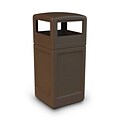 Commercial Zone Products® PolyTec Series 42gal Square Waste Container with Dome Lid, Brown (73293799)