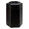 Commercial Zone Products® PolyTec Series 30gal Hex Waste Container, Black (737101)
